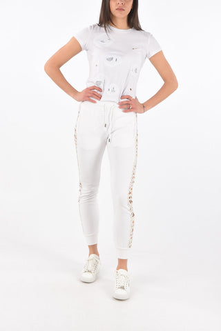 COUTURE EST.1978 Jogger Pants with Side Inserts Cut-out