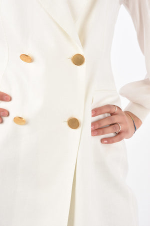Gilet Lungo Doppiopetto KORA con Rever a Lancia