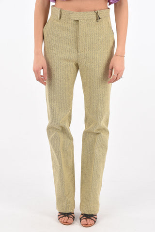 SALON 01 Bouclé Herringbone Pants with Pleat