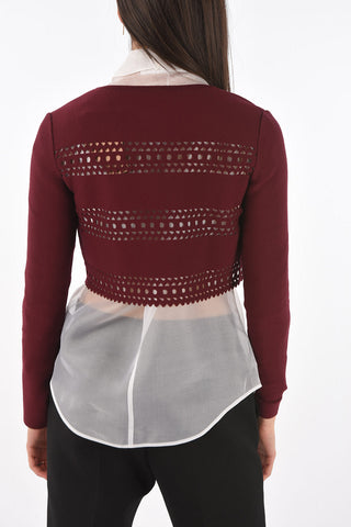 Openwork Design Cropped Cardigan