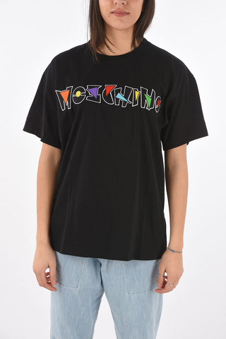 COUTURE! Crew Neck Embroidered Logo Cotton T-Shirt