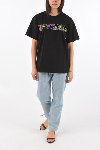 COUTURE! Crew Neck Embroidered Logo Cotton T-Shirt