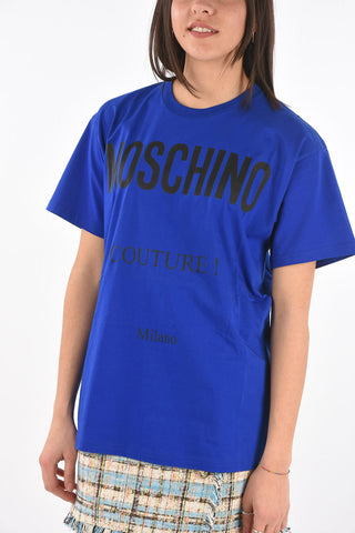 COUTURE! Crew Neck Printed Cotton T-Shirt