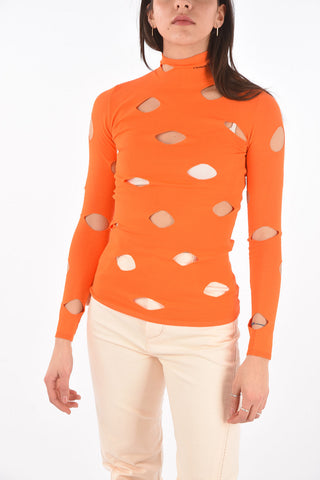 Mock Neck Cut-out Detail Sweater