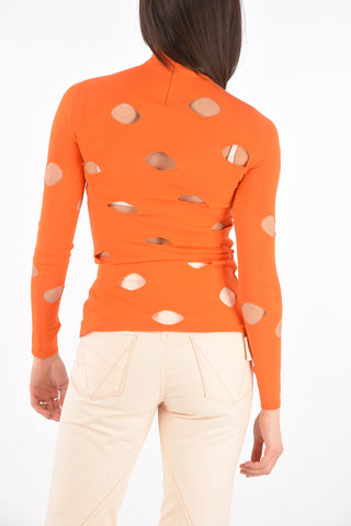 Mock Neck Cut-out Detail Sweater