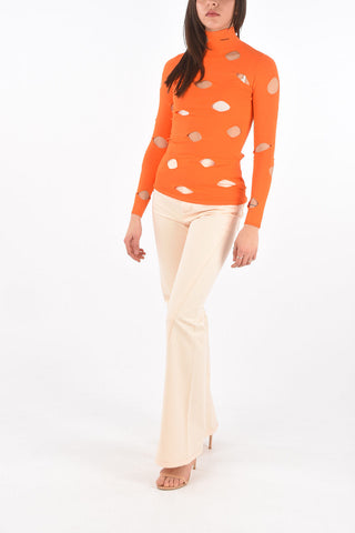 Mock Neck Cut-out Detail Sweater