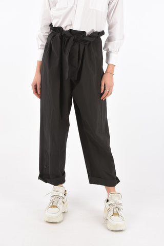 Waist-tied Oversized Cotton Pants