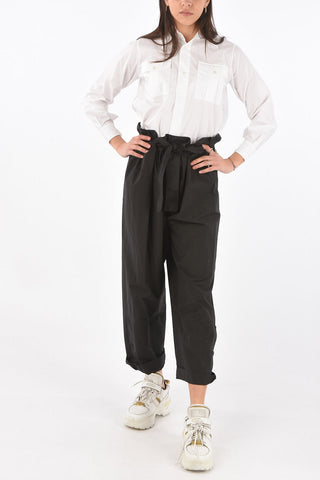 Waist-tied Oversized Cotton Pants