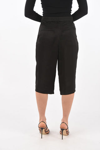 Pantaloni Gaucho in Raso a 2 Pinces