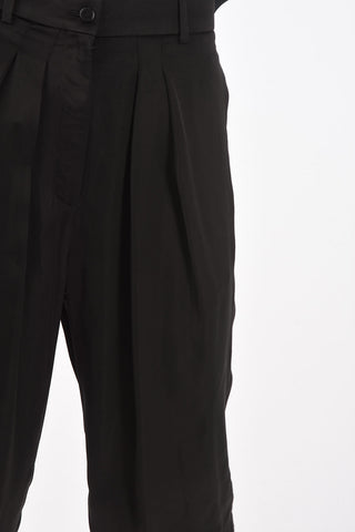 Pantaloni Gaucho in Raso a 2 Pinces