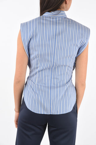Padded Shoulder ENZA Silk Shirt