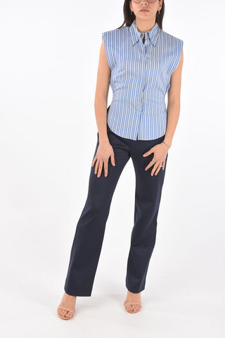 Padded Shoulder ENZA Silk Shirt