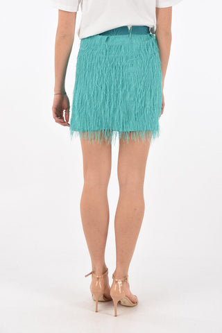 Minigonna Eyelash con Zip Laterale