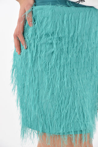 Minigonna Eyelash con Zip Laterale