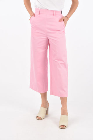 High-waisted Side Zipped Cropped Pants