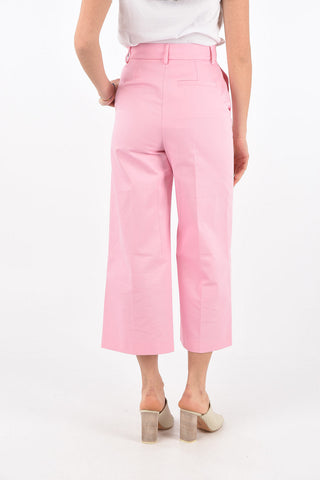 High-waisted Side Zipped Cropped Pants