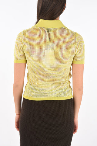 Openwork Fabric Polo