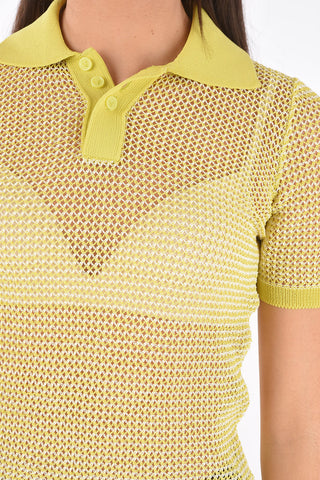Openwork Fabric Polo