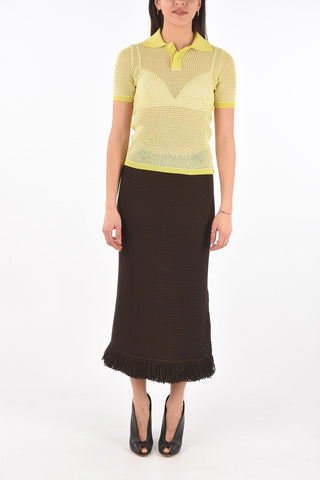 Openwork Fabric Polo