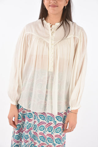 Blusa KILEDIA in Misto Cotone con Maniche a Sbuffo