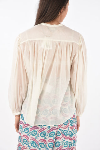 Blusa KILEDIA in Misto Cotone con Maniche a Sbuffo