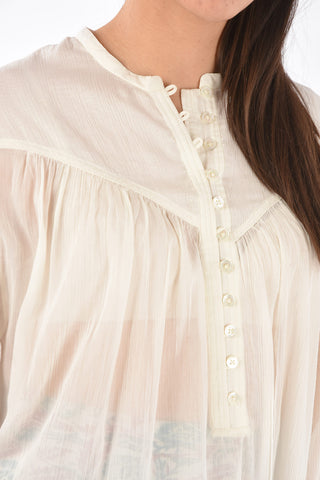Blusa KILEDIA in Misto Cotone con Maniche a Sbuffo