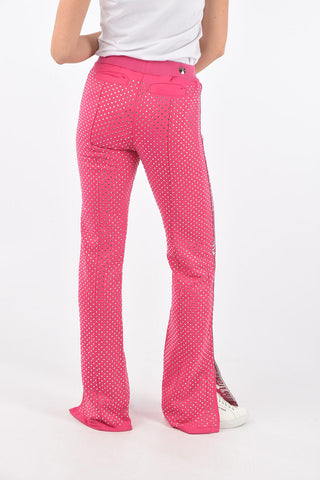COUTURE EST.1978 pantaloni jogger Bootcut con Strass e Bande Logate