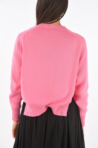 Distressed Cotton DELILAH Sweater with DO WHAT YOU LOVE Print