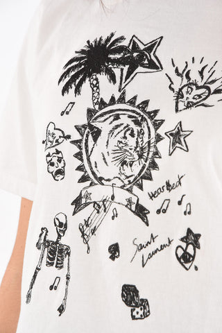 Graphic Embroidered HEARTBEAT T-shirt