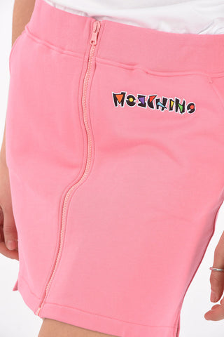 COUTURE! Minigonna in Jersey con Zip Frontale