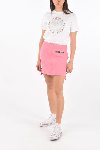 COUTURE! Minigonna in Jersey con Zip Frontale