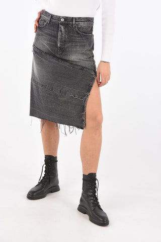 5 Pocket Split Denim Skirt
