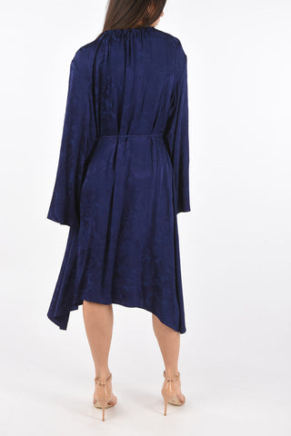 Abito a Portafoglio in Seta Jacquard