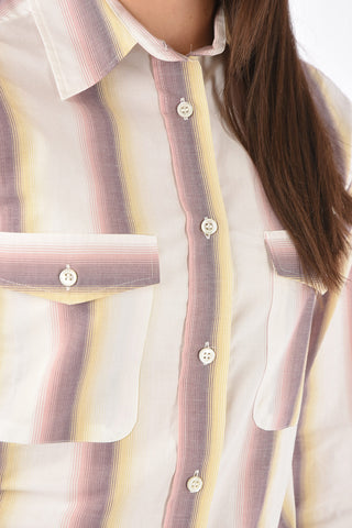 ETOILE Balanced Striped JALYNE Shirt with Double Pocket