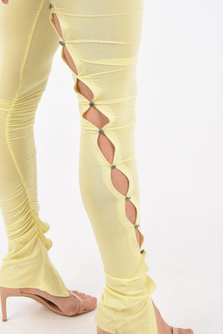 Buttoned Back Split Leggings