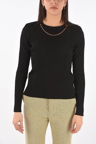 Maglia Girocollo a Maniche Lunghe con Catena