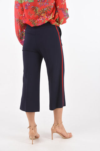 4 Pocket Side Contrasting Bands Gaucho Pants