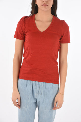 ETOILE Linen KRANGER V Neck T-shirt