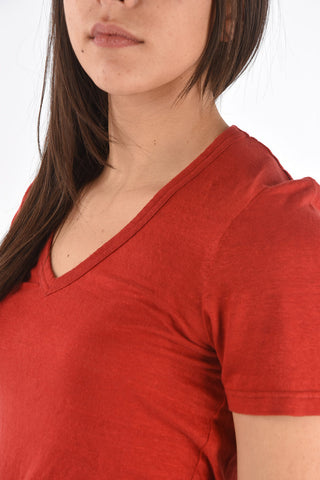 ETOILE Linen KRANGER V Neck T-shirt