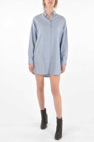 Mini Shirt Dress with Jewel Skulls