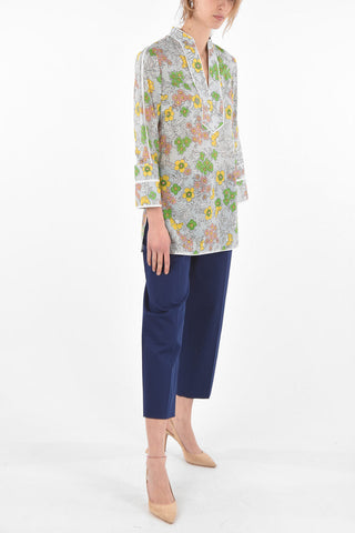 Floral Patterned Cotton Caftan