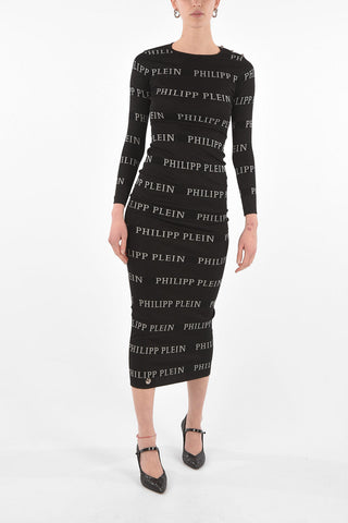 Long Sleeve CHANGE Lurex Knit Dress