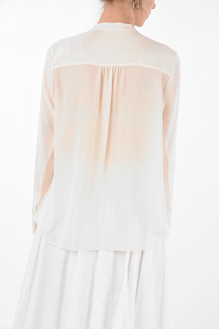 Mandarin Collar Silk Saharan Shirt