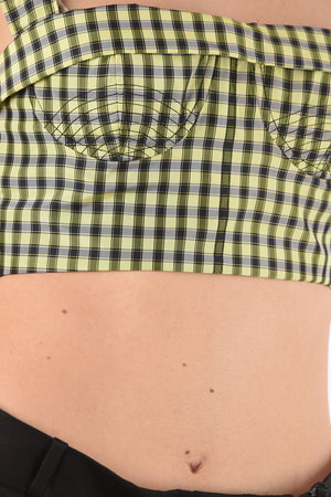 Gingham Patterned Crop Top