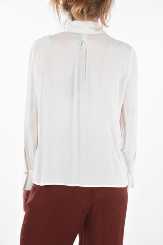 Logo Fake Breast-pocket Viscose Shirt