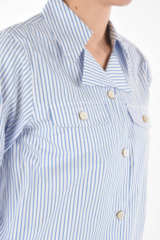 Pinstriped Cotton Saharan Shirt