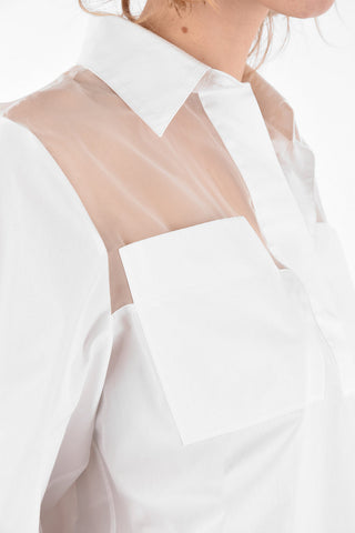 Transparent Detail Cotton Saharan Shirt