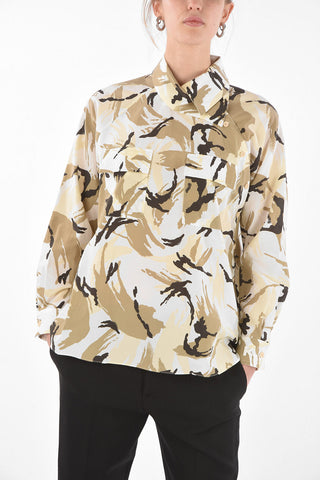 Camicia Camouflage con Abbottonatura Laterale