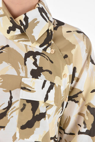 Camicia Camouflage con Abbottonatura Laterale