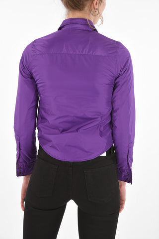 padded AGM overshirt with snap buttons